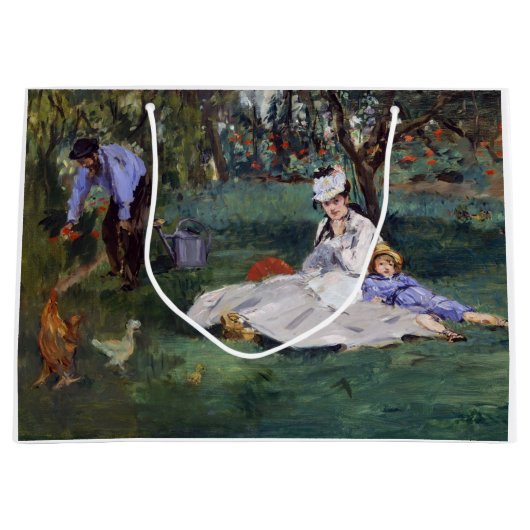 Edouard Manet - De familie Monet in hun tuin Groot Cadeauzakje (Voorkant)