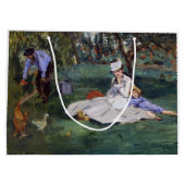 Edouard Manet - De familie Monet in hun tuin Groot Cadeauzakje (Achterkant)