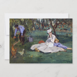 Edouard Manet - De familie Monet in hun tuin Kaart