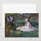 Edouard Manet - De familie Monet in hun tuin Kaart (Voorkant / Achterkant)
