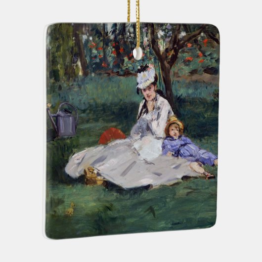 Edouard Manet - De familie Monet in hun tuin Keramisch Ornament (Rechts)
