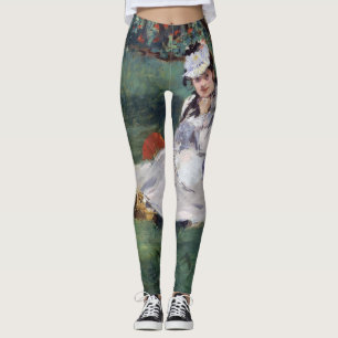 Edouard Manet - De familie Monet in hun tuin Leggings