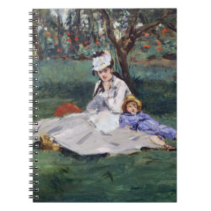 Edouard Manet - De familie Monet in hun tuin Notitieboek