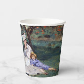 Edouard Manet - De familie Monet in hun tuin Papieren Bekers (Achterkant)