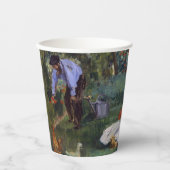 Edouard Manet - De familie Monet in hun tuin Papieren Bekers (Voorkant)