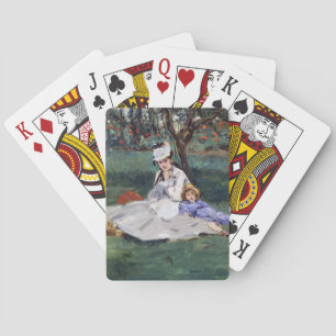 Edouard Manet - De familie Monet in hun tuin Pokerkaarten