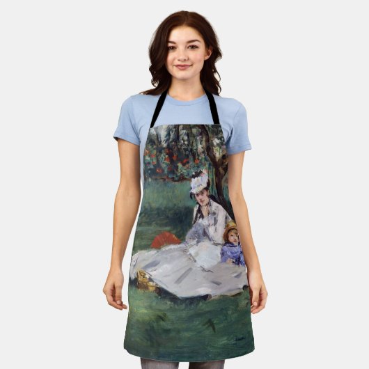 Edouard Manet - De familie Monet in hun tuin Schort (Gedragen)