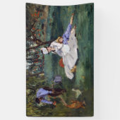 Edouard Manet - De familie Monet in hun tuin Spandoek (Verticaal)