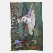 Edouard Manet - De familie Monet in hun tuin Theedoek (Verticaal)