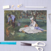 Edouard Manet - De familie Monet in hun tuin Tissuepapier (Craft)