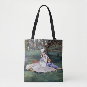 Edouard Manet - De familie Monet in hun tuin Tote Bag