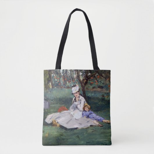 Edouard Manet - De familie Monet in hun tuin Tote Bag (Voorkant)