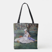 Edouard Manet - De familie Monet in hun tuin Tote Bag (Achterkant)