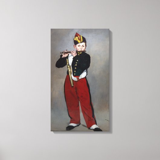 Edouard Manet - De Fifer/Young Flutist Canvas Afdruk (Voorkant)
