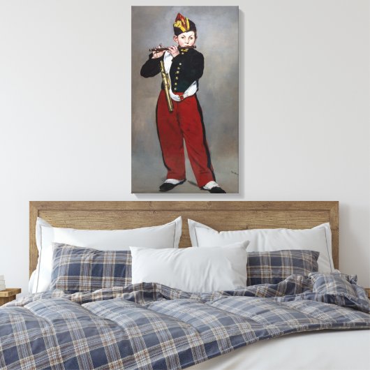 Edouard Manet - De Fifer/Young Flutist Canvas Afdruk (Insitu (Slaapkamer))