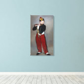 Edouard Manet - De Fifer/Young Flutist Canvas Afdruk (Insitu (Houten vloer))