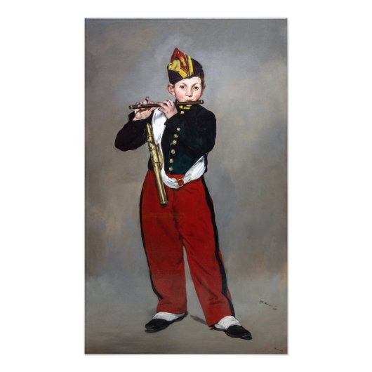 Edouard Manet - De Fifer/Young Flutist Foto Afdruk (Voorkant)