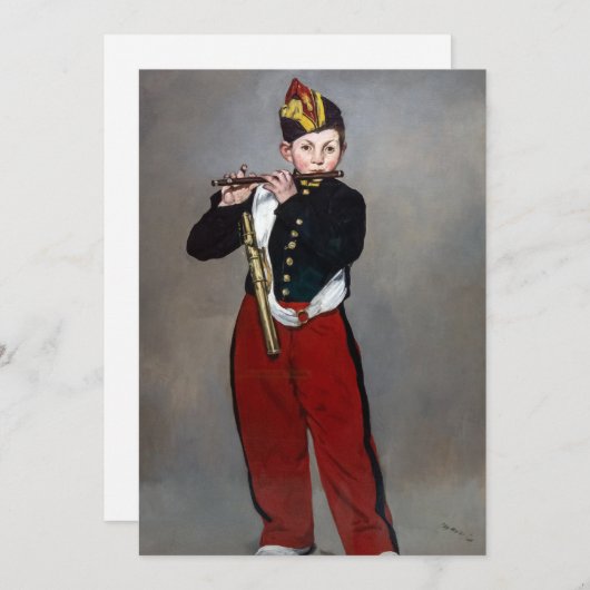 Edouard Manet - De Fifer/Young Flutist Kaart (Voorkant / Achterkant)