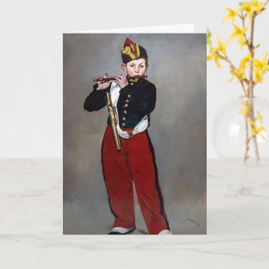 Edouard Manet - De Fifer/Young Flutist Kaart (Gele Bloem)