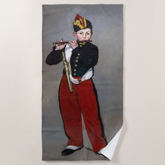 Edouard Manet - De Fifer/Young Flutist Strandlaken (Voorkant)