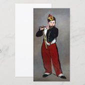 Edouard Manet - De fluiter / Jonge fluitist Bedankkaart (Voorkant / Achterkant)