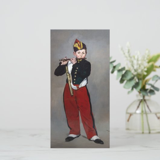 Edouard Manet - De fluiter / Jonge fluitist Bedankkaart (Staand voorkant)