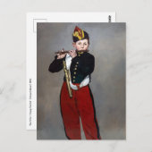 Edouard Manet - De fluiter / Jonge fluitist Briefkaart (Voorkant / Achterkant)