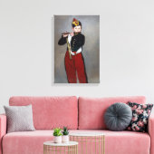Edouard Manet - De fluiter / Jonge fluitist Canvas Afdruk (Insitu (Woonkamer))
