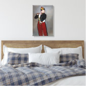 Edouard Manet - De fluiter / Jonge fluitist Canvas Afdruk (Insitu (Slaapkamer))