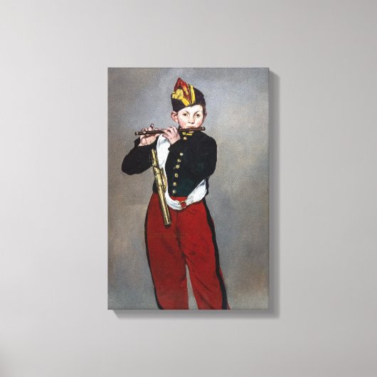 Edouard Manet - De fluiter / Jonge fluitist Canvas Afdruk (Voorkant)