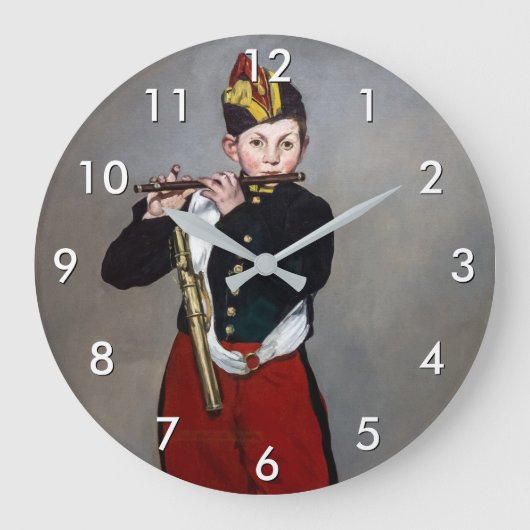 Edouard Manet - De fluiter / Jonge fluitist Grote Klok (Voorkant)