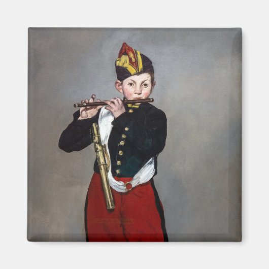Edouard Manet - De fluiter / Jonge fluitist Magneet (Voorkant)