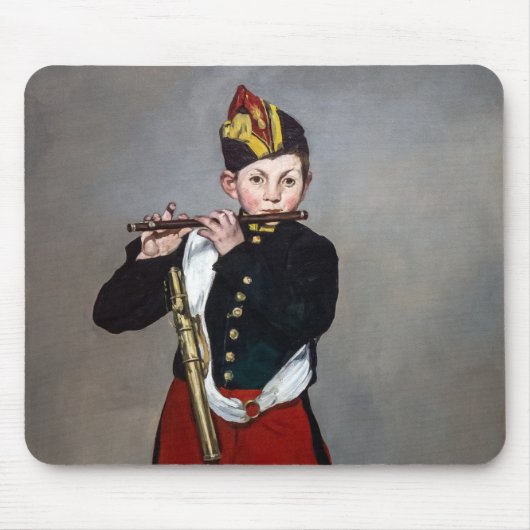 Edouard Manet - De fluiter / Jonge fluitist Muismat (Voorkant)