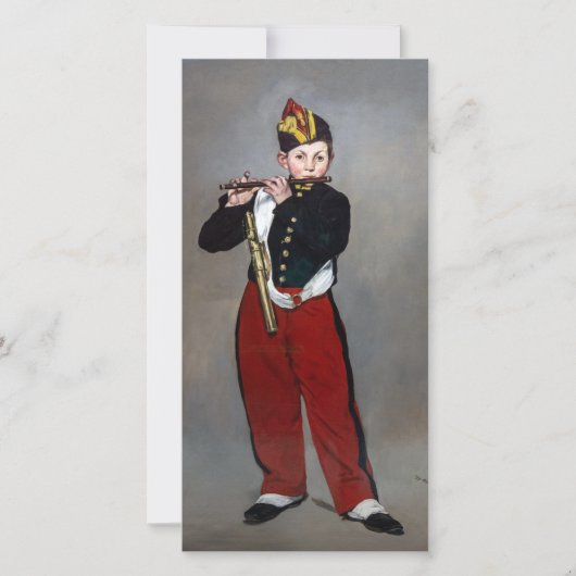 Edouard Manet - De fluiter / Jonge fluitspeelster Bedankkaart (Voorkant)