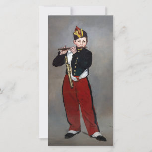 Edouard Manet - De fluiter / Jonge fluitspeelster Bedankkaart