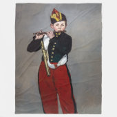 Edouard Manet - De fluiter / Jonge fluitspeelster Fleece Deken (Voorkant)
