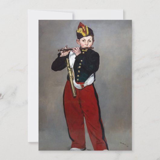 Edouard Manet - De fluiter / Jonge fluitspeelster Kaart (Voorkant)