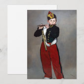 Edouard Manet - De fluiter / Jonge fluitspeelster Kaart (Voorkant / Achterkant)