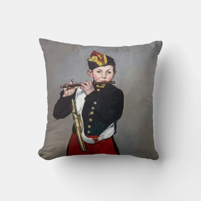 Edouard Manet - De fluiter / Jonge fluitspeelster Kussen (Voorkant)