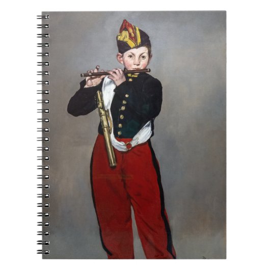 Edouard Manet - De fluiter / Jonge fluitspeelster Notitieboek (Voorkant)