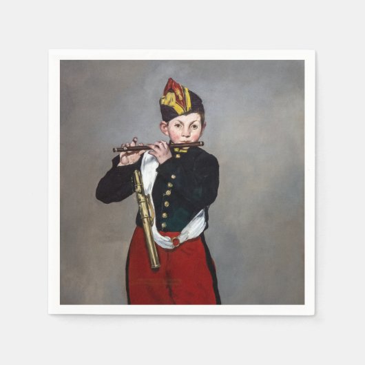 Edouard Manet - De fluiter / Jonge fluitspeelster Servet (Voorkant)