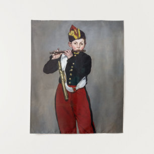 Edouard Manet - De fluitspeelster / Jonge fluitist Wandkleed