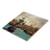 Edouard Manet - De haven van Bordeaux Tegeltje (Zijkant)