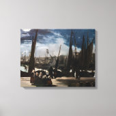 Edouard Manet - De haven van Boulogne bij maanlich Canvas Afdruk (Voorkant)