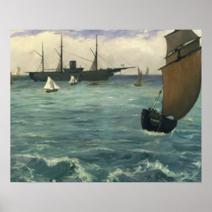 Edouard Manet - De Kearsarge in Boulogne Poster