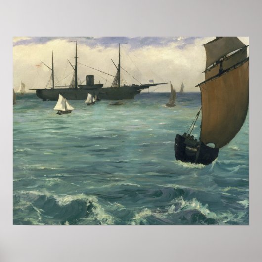 Edouard Manet - De Kearsarge in Boulogne Poster (Voorkant)