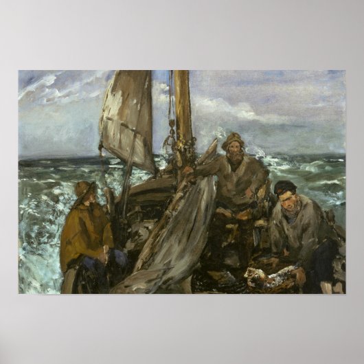 Edouard Manet - De ketels van het Zee Poster (Voorkant)
