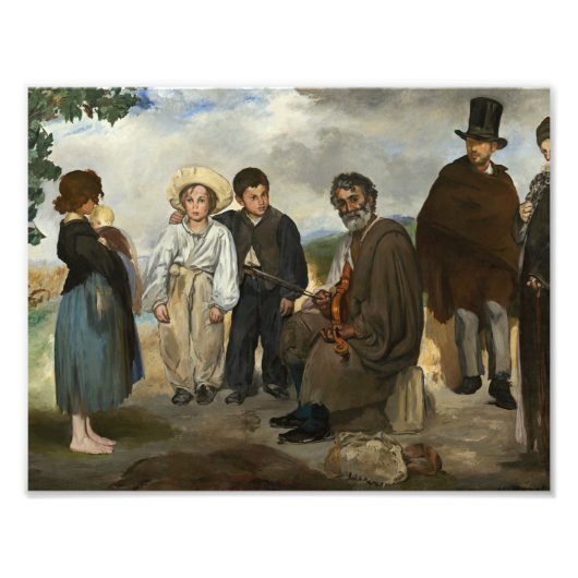 Edouard Manet - De oude muzikant Foto Afdruk (Voorkant)