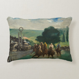 Edouard Manet - De Reizen bij Longchamp Accent Kussen