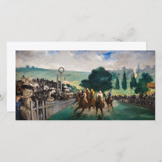 Edouard Manet - De Reizen bij Longchamp Bedankkaart (Voorkant / Achterkant)